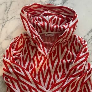 Orlebar Brown Red and White Towel